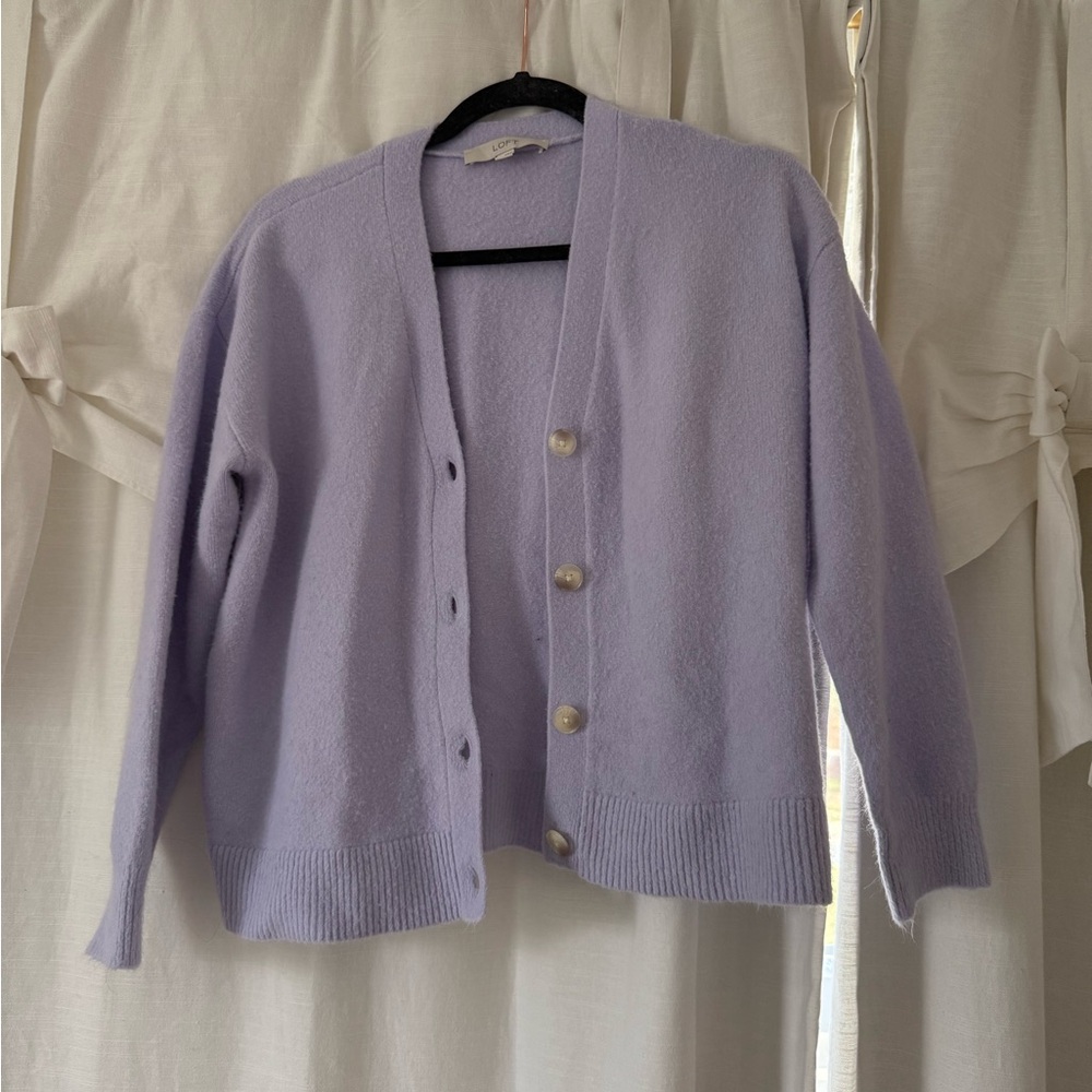 Lavender Cardigan Sweater